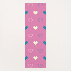 Esterilla De Yoga Mono de Patrón de Corazón Simple Lindo