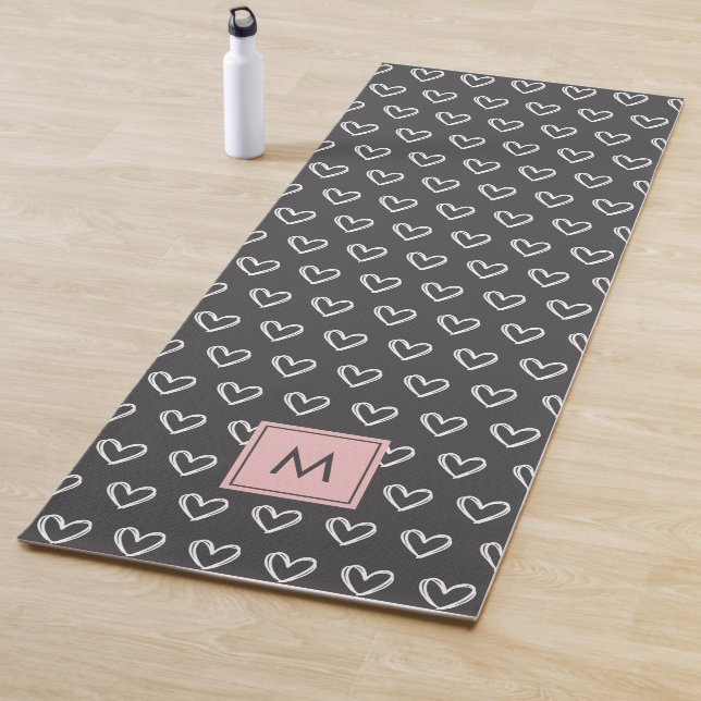 Esterilla De Yoga Monogram Pink Heart Pattern  (In situ)