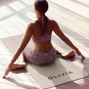 Esterilla De Yoga Monograma Beige personalizado