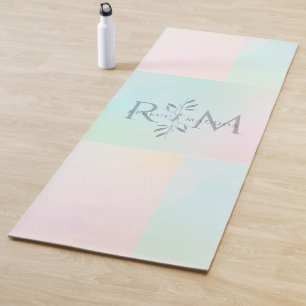 Esterilla De Yoga Monograma Botánico Pastel Yoga