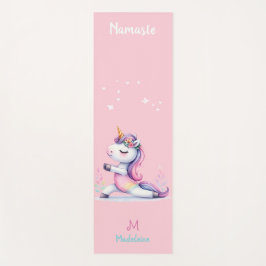 Esterilla De Yoga Monograma de la mancha de yoga arco iris unicornio