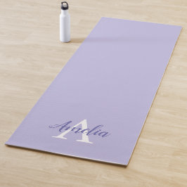 Esterilla De Yoga Monograma de lavado morado guión de yoga