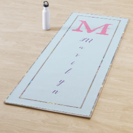 Esterilla De Yoga Monograma de moda de Moda moderna rosa morado clar