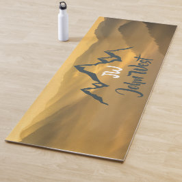Esterilla De Yoga Monograma de montañas personalizables de amanecer 