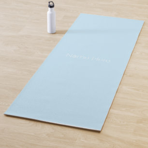 Esterilla De Yoga monograma de nombre personalizado azul claro minim