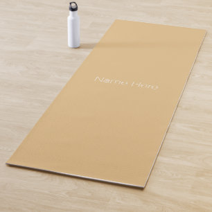 Esterilla De Yoga monograma de nombres personalizados de camello kha