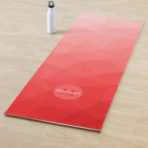 Esterilla De Yoga Monograma de Patrón de Malla Geométrica con Gradie