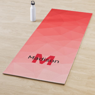 Esterilla De Yoga Monograma de patrón de malla geométrica de gradien