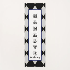 Esterilla De Yoga Monograma de tipografía de diamante dorado NAMASTE