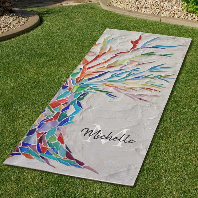 Esterilla De Yoga Monograma del árbol del arco iris (Subido por el creador)