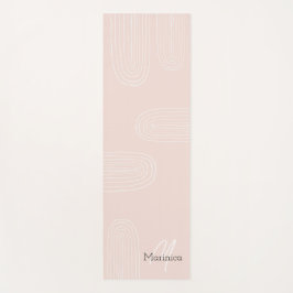 Esterilla De Yoga Monograma del arcoiris de la Moda Boho Mid Century