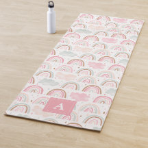 Monograma del patrón arco iris caprichoso