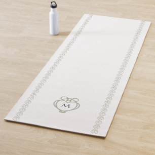 Esterilla De Yoga Monograma del Sage Green Irish Celtic Swan Love Kn