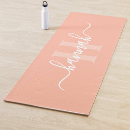 Esterilla De Yoga Monograma grande femenino con letra script