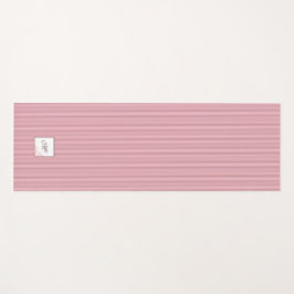 Esterilla De Yoga Monograma inicial de guión Rosa de banda rosa