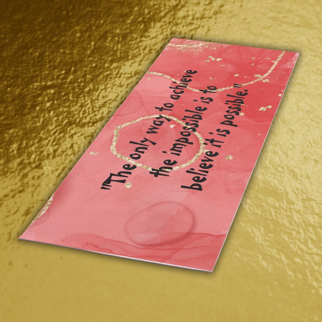 Esterilla De Yoga Monograma inspirador: negro sobre rojo | (Subido por el creador)