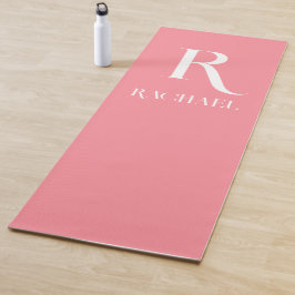 Esterilla De Yoga Monograma moderno Estilo rosa