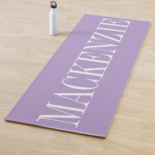 Esterilla De Yoga Monograma moderno minimalista lavanda blanco