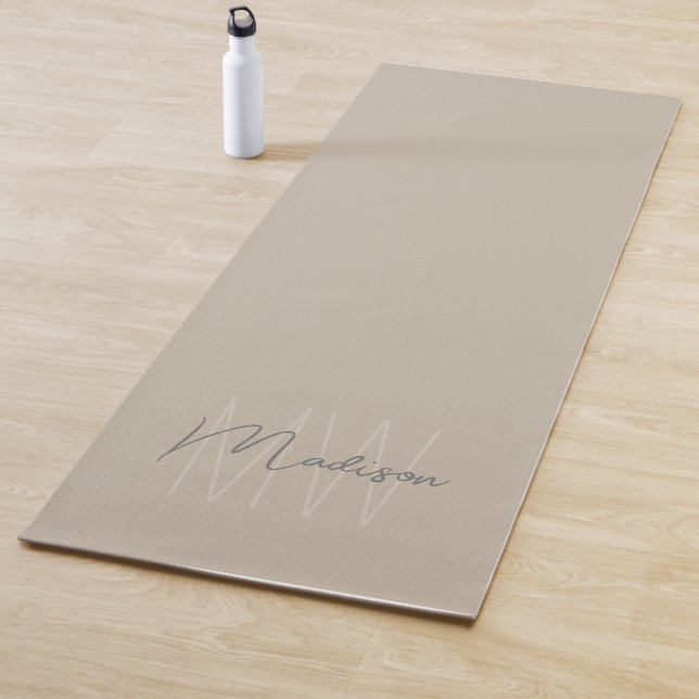 Esterilla De Yoga Monograma moderno personalizado (In situ)