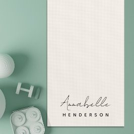 Esterilla De Yoga Monograma Neutral | Moderno estilo Minimalista