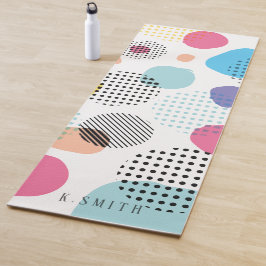 Esterilla De Yoga Monograma Patrón circular geométrico moderno