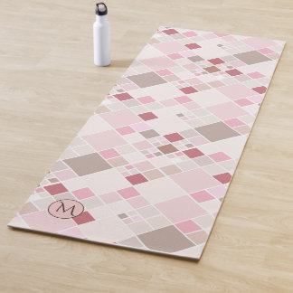 Esterilla De Yoga Monograma Patrón rosa juguetón de yoga