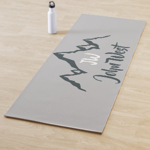 Esterilla De Yoga Monograma personalizable de la gama de montañas di
