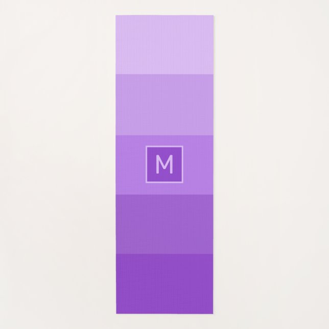 Esterilla De Yoga Monograma personalizado de tiras de lámina (Anverso)