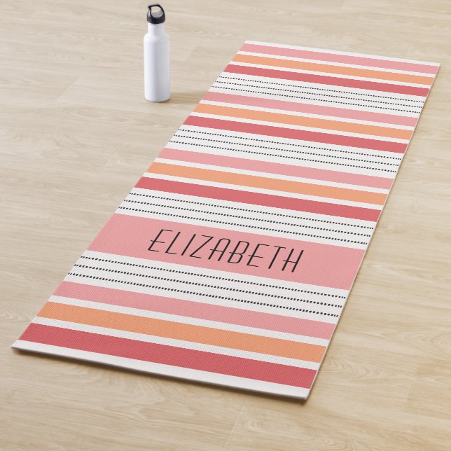 Esterilla De Yoga Monograma personalizado estriado (In situ)