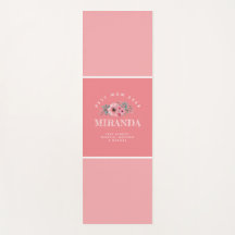 Monograma rosa mejor mamá jamás mate de yoga perso