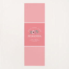 Esterilla De Yoga Monograma rosa mejor mamá jamás mate de yoga perso