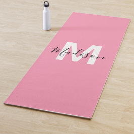 Esterilla De Yoga Monograma Rosa Personalizado