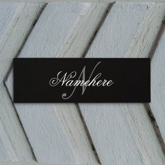 Esterilla De Yoga Monograma único personalizado de nombre blanco y n