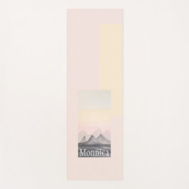Esterilla De Yoga Monogramación de arte de alta acuarela de montaña