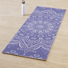 Esterilla De Yoga Monogramado Boho Mandala Purple Elegant
