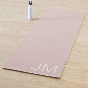 Esterilla De Yoga Monogramas Iniciales Sobredimensionadas de Rosa Ru