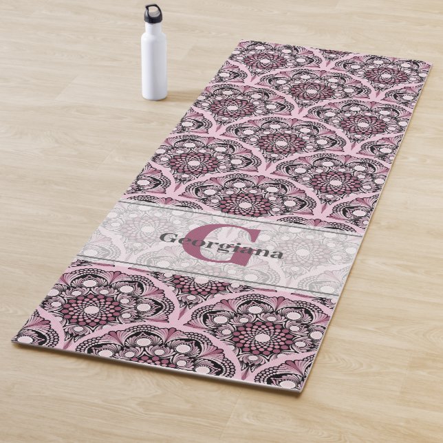 Esterilla De Yoga Monogramo Deco Dusky Rosa cerezo Blossom Mandala (In situ)
