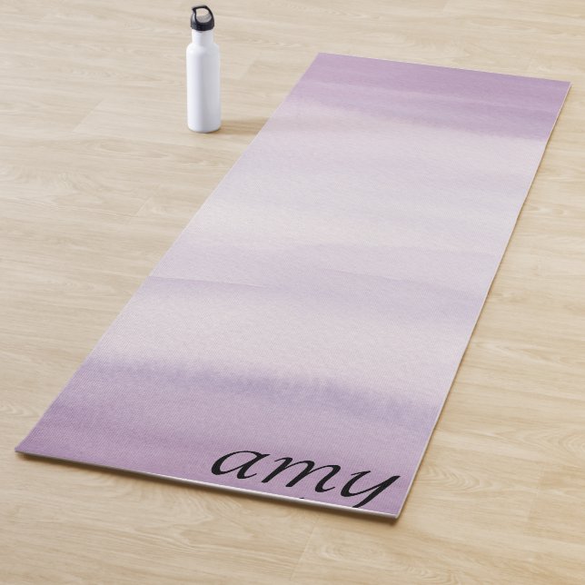 Esterilla De Yoga Morado acuarela Ombre personalizado (In situ)