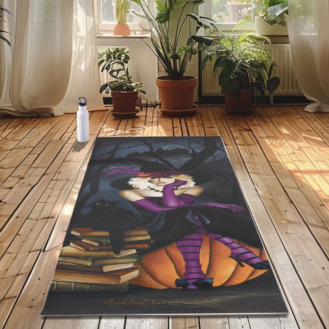 Esterilla De Yoga Morado de calabaza de bruja rubia (Subido por el creador)