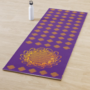 Esterilla De Yoga Morado y oro