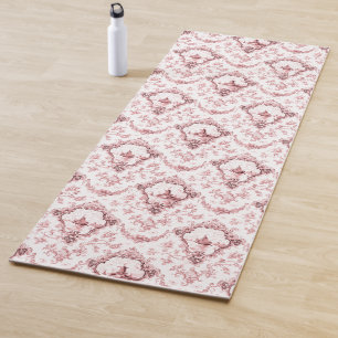 Esterilla De Yoga Mosaico floral grabado con molino de viento y barc