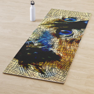 Esterilla De Yoga Mosaicos de gato siameses de ojos azules