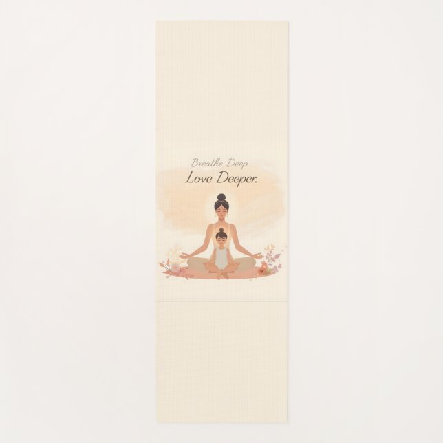Esterilla De Yoga Mother & Child Meditation Serenity Art (Anverso)