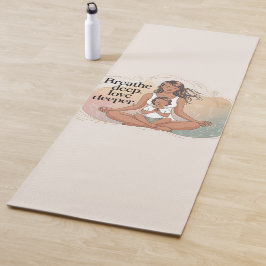 Esterilla De Yoga Mother Child Mindfulness Meditation Art