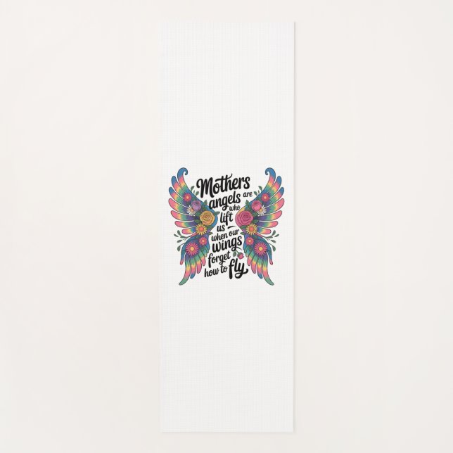 Esterilla De Yoga Mothers Are Angels Who Lift Us (Anverso)