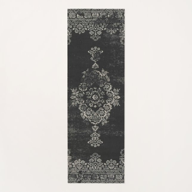 Esterilla De Yoga motif oriental noir (Anverso)