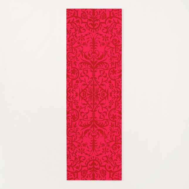 Esterilla De Yoga Motif victoriano en rojo (Anverso)