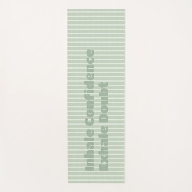 Esterilla De Yoga Motivación de "confianza inhalatoria, duda exhalad (Anverso)