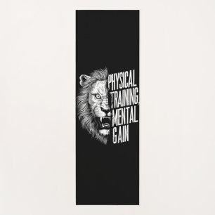 Esterilla De Yoga Motivación de fuerza de león Diseño de aptitud