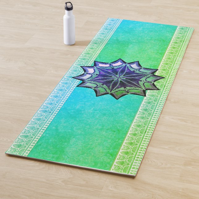 Esterilla De Yoga Moto de yoga verde lotus mandala (In situ)
